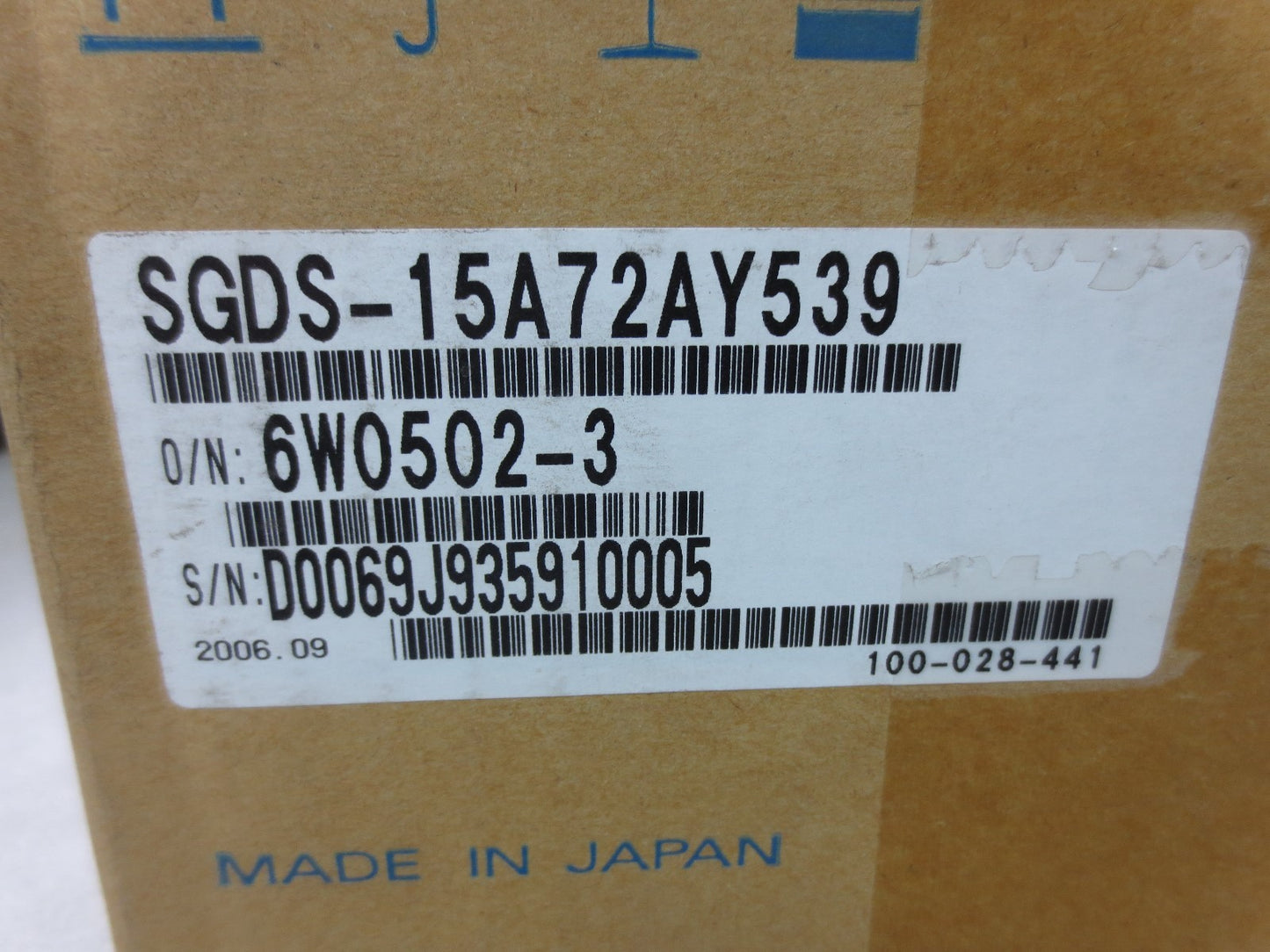 YASKAWA SGDS-15A72AY539 AC SERVOPACK OUTPUT: 230VAC, 0-300Hz 11.6A NEW SURPLUS8