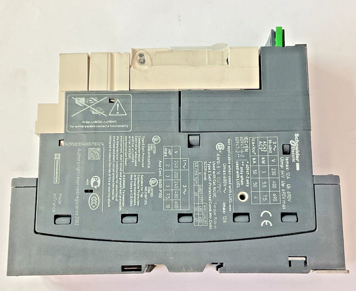 SCHNEIDER ELECTRIC LUCA05FU MANUAL MOTOR STARTER 240V CLASS103