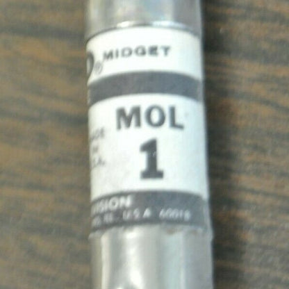 LOT of 7 / ECONOMY / ECO / FPE MOL-1 MIDGET FUSE / 1A / 250V /  MOL11