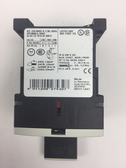 SIEMENS 3RH1131-1BB40 CONTACTOR WITH 3RT1916-1BB00 SURGE SUPPRESSOR1
