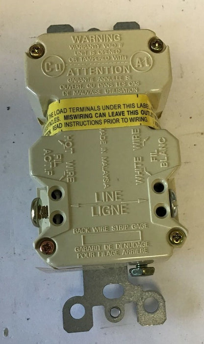 LEVITON 6599-I GROUND FAULT CIRCUIT INTERRUPTER IVORY 20A 125V ***LOTOF3***5