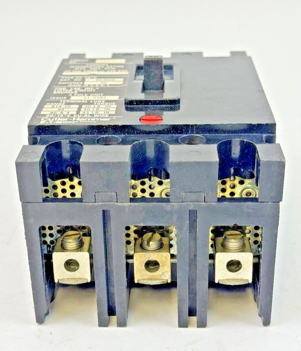 CUTLER-HAMMER / EATON - EC3030 SER. 3 - CIRCUIT BREAKER - 30A/ 240 VAC/ 3 POLE10