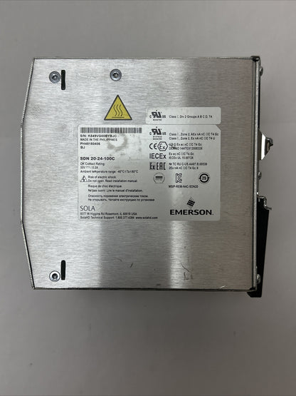 SOLA SDN 20-24-100C POWER SUPPLY 24VDC 20A 100-240VAC 5.6A2