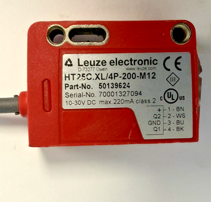 LEUZE HT25C.XL/4P-200-M12 PROXIMITY SWITCH 10-30VDC SENSOR 220MA CLASS 21