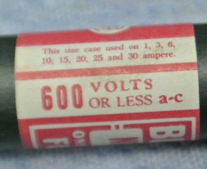 LOT of 8 / BUSS NOS2 CLASS H ONE-TIME FUSES / 2A / 600V / NEW SURPLUS2