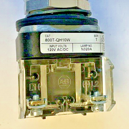 ALLEN BRADLEY 800T-QH10W PILOT LIGHT SER.T 120VDC/DC2