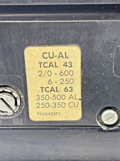 GE - TB43250 - TRI-BREAK CIRCUIT BREAKER - TB43F - 250 A, 3 POLE, 600 VAC7