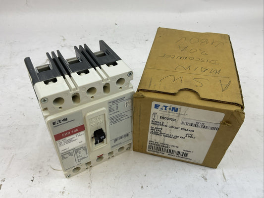 EATON EHD3030L SER C 30AMP 480VAC 250VDC 3POLE CIRCUIT BREAKER 6638C94G870
