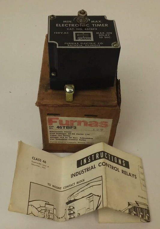 FURNAS 446TBF3 ELECTRONIC TIMER, 120V, COIL VOLTAGE:50-60HZ:115, TYPE ON DELAY0