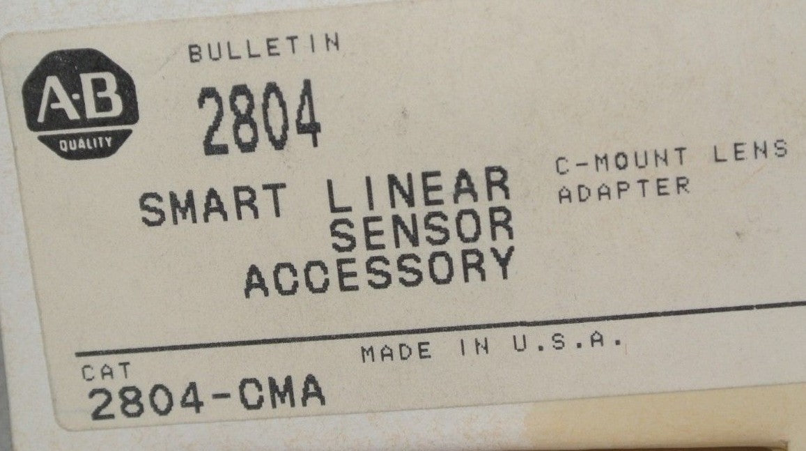 ALLEN-BRADLEY 2804-CMA, Ser. A C-MOUNT LENS ADAPTER for SMART LINEAR SENSOR1