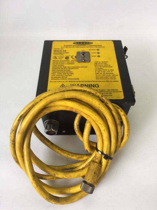 BANNER MGCA-5A MACHINE-GUARD CONTROL BOX 115VAC 0
