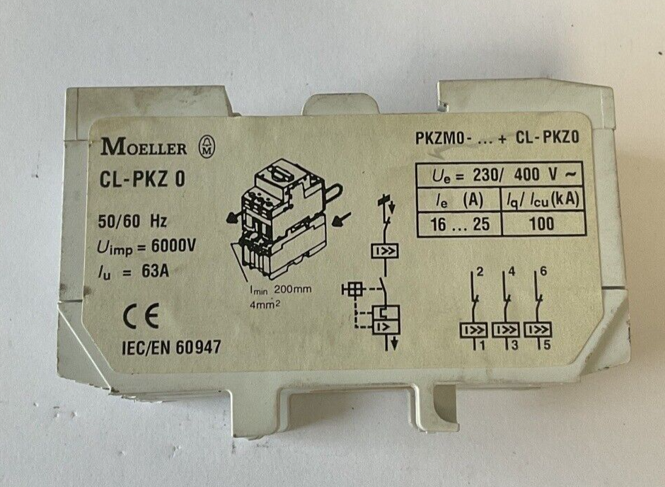 MOELLER CL-PKZ 0 CURRENT LIMITER 50/60HZ 63A 600VAC0