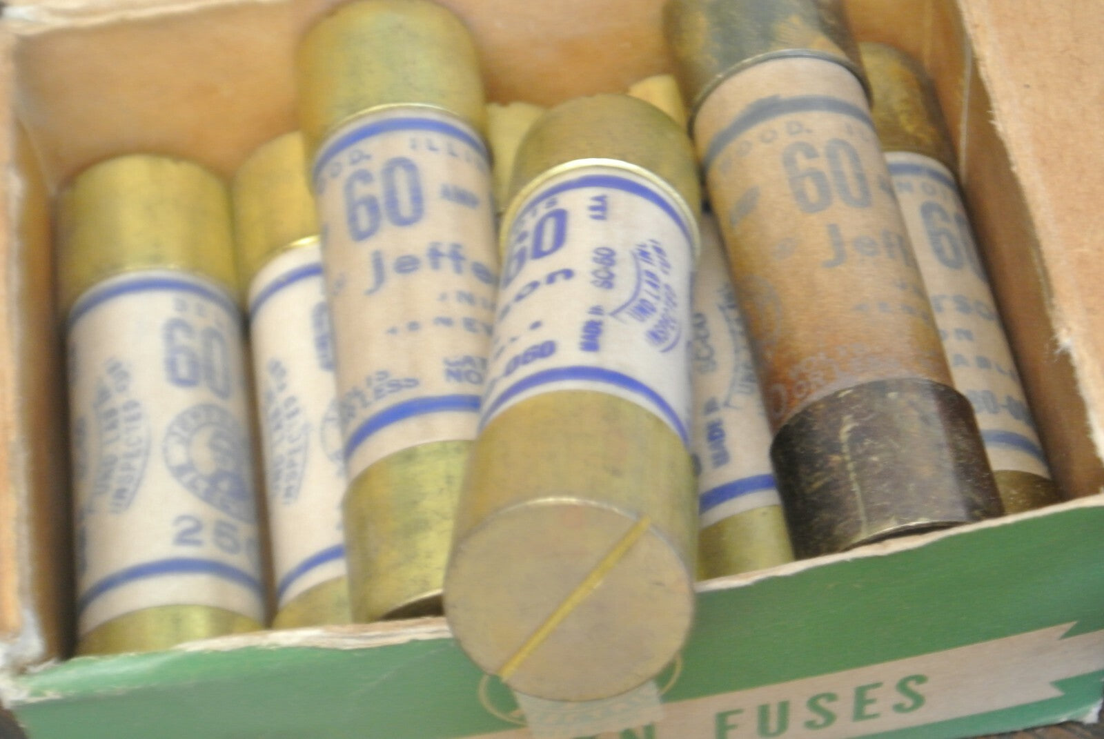 LOT of 8 JEFFERSON UNION 380-060 RENEWABLE FUSE / 60A / 250V / NEW SURPLUS 6