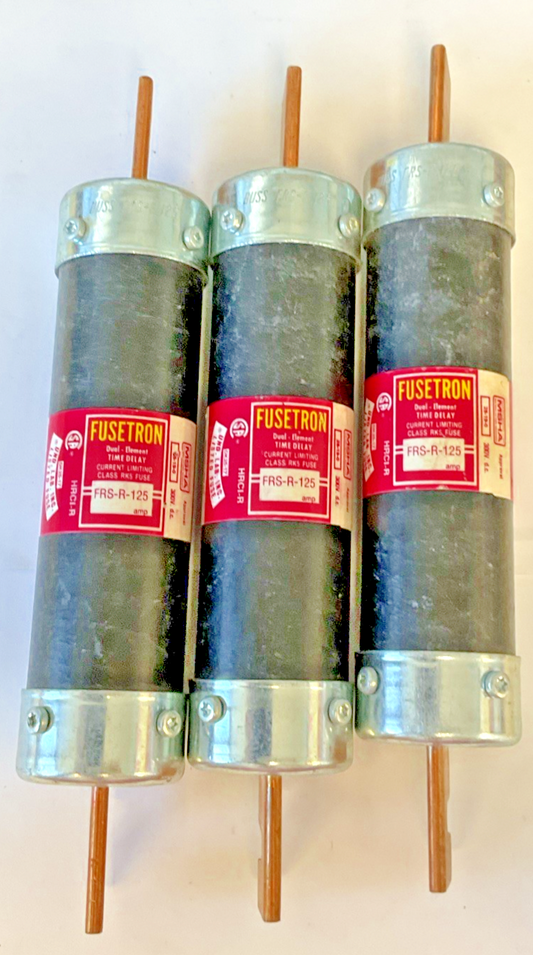 BUSSMANN FUSETRON FRS-R-125 FUSE 125A 600VAC 300VDC***LOTOF3***0