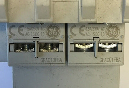 GENERAL ELECTRIC GPS1BHAH MANUAL MOTOR STARTER GPAE11LLA& (2) GPAC10FBA7
