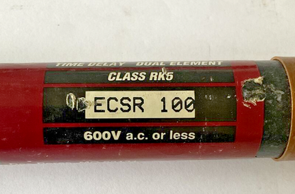BULLET ECSR100 FUSE 100A 600VAC CLASS RK5***LOTOF3**1