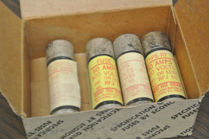 LOT of 4 / ECONOMY RFJ60 SEMICONDUCTOR FUSE / 60A / 600V / NEW SURPLUS2