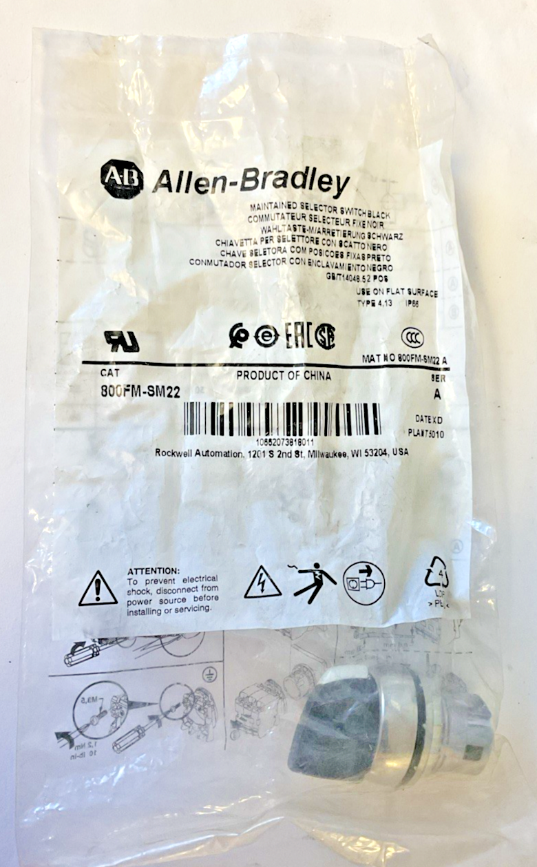 ALLEN BRADLEY 800FM-SM22 SELECTOR SWITCH SER.A0