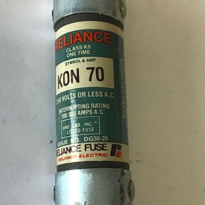 RELIANCE KON 70 ONE TIME FUSE K5 250V ***LOTOF5***2