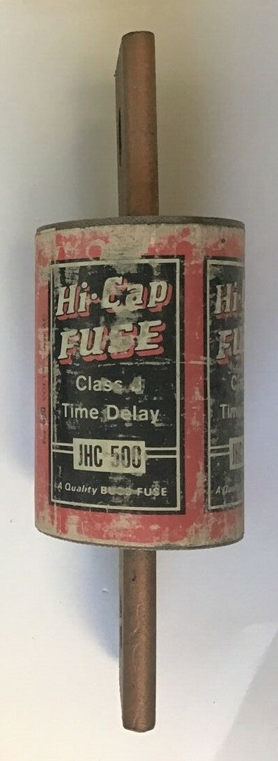 BUSS JHC 500 HI-CAP FUSE CLASS J 500A TIME DELAY 600VAC 0