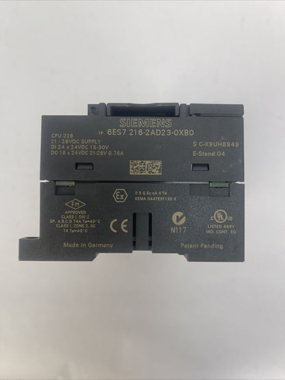 SIEMENS 1P 6ES7 216-2AD23-0XB0 POWER SUPPLY 21-28VDC CPU 2261