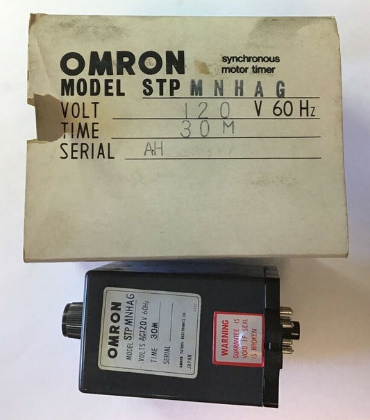 OMRON STPMNHAG SYNCHRONOUS MOTOR TIMER 120V 60HZ 0-30MIN 0