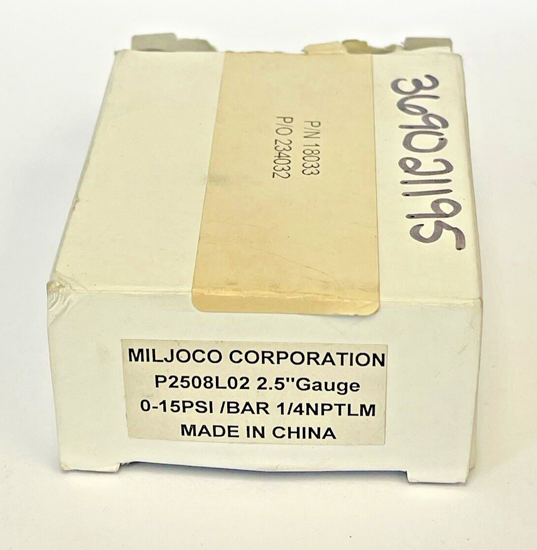 MILJOCO - P2508L02 - PRESSURE GAUGE - 2.5" DIAMETER, 1/4" NPTLM, 0-15 PSI1