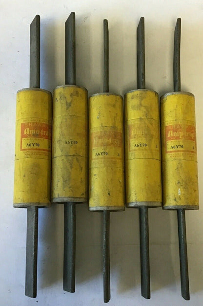 SHAWMUT A6Y70 AMP TRAP FUSE TYPE 3 600V ***LOTOF5***0
