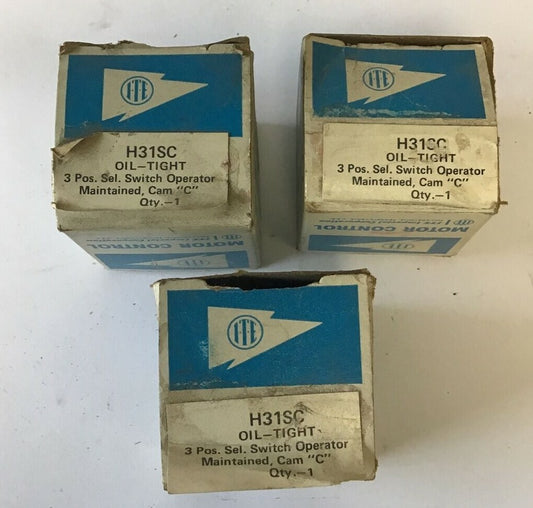 ITE H31SC OIL-TIGHT 3 POS. SELECTOR SWITCH CAM "C" ***LOTOF3***0