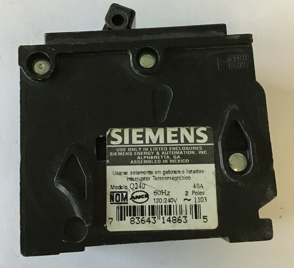 ITE Q240 CIRCUIT BREAKER 2POLE 40A 120/240VAC ***LOTOF2***3