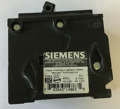 ITE Q240 CIRCUIT BREAKER 2POLE 40A 120/240VAC ***LOTOF2***3