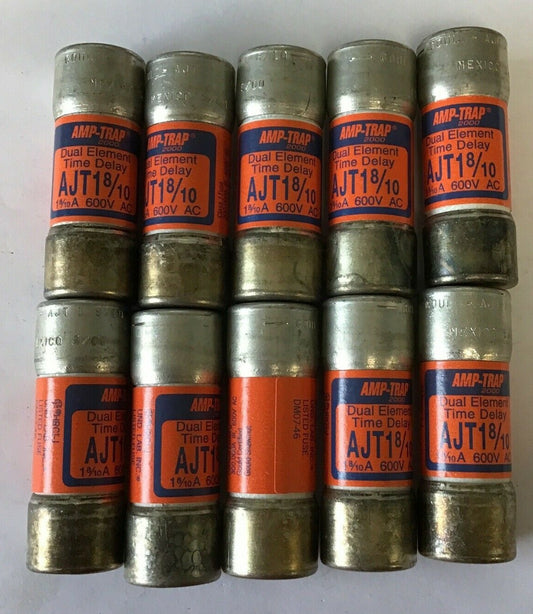 GOULD SHAWMUT AJT1-8/10 AMP-TRAP 2000 1 8/10A 600V ***LOTOF10***0