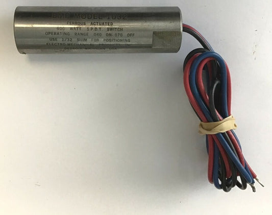 ELECTRO-MECHANICAL EMP MODEL 1032 FERROUS ACTUATED 600WATT S.P.DT. SWITCH 0