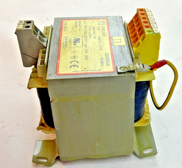 BLOCK B0212045 TRANSFORMER 250/850VA 50-60HZ 400V3