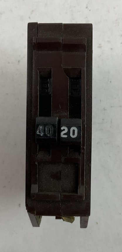 WADSWORTH B4020 40/20AMP 2POLE 120/240VAC CIRCUIT BREAKER0