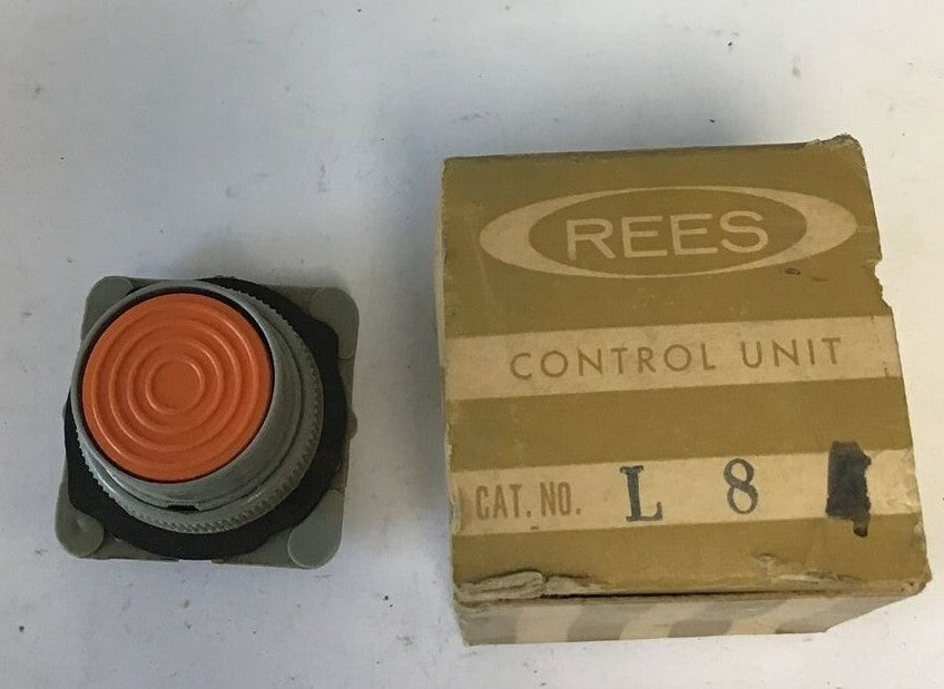  REES L8 PUSH BUTTON ORAGNE PLASTIC HOUSING ****LOTOF3****1