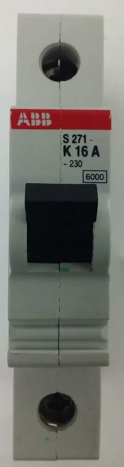 ABB, S271, K16A, CIRCUIT BREAKER, 1P, 277/480VAC, NEW SURPLUS, S2, S271-K16A0