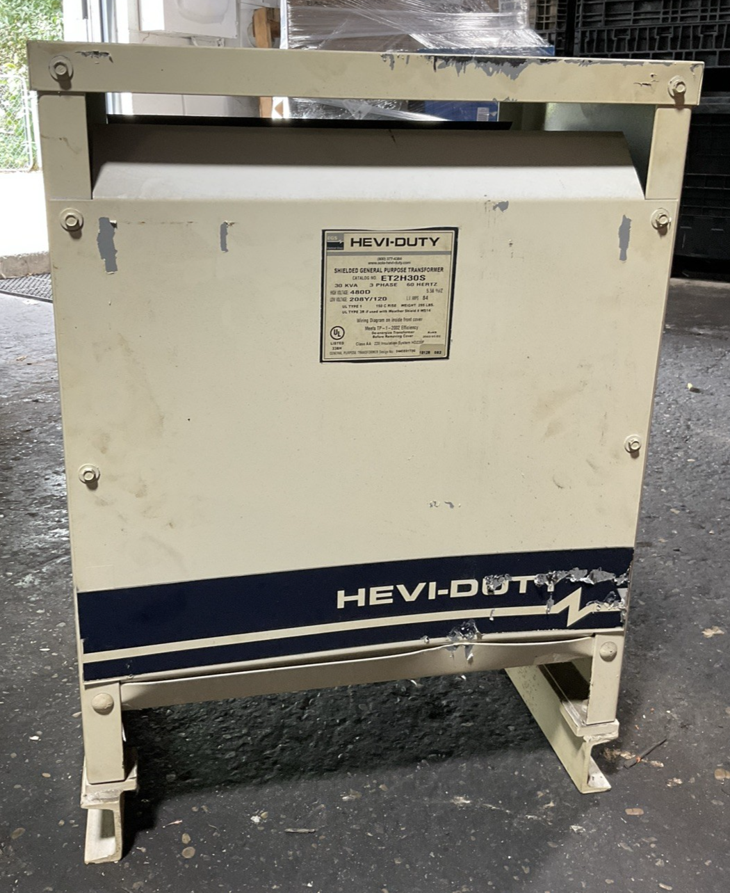 EGS HEVI-DUTY ET2H30S 30KVA 3PH 60HZ HV 480D LV208Y/120 LV AMPS 84 TRANSFORMER0