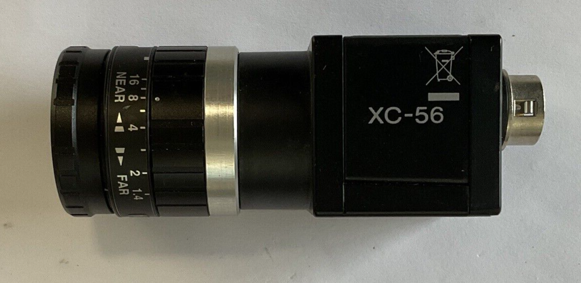 SONY XC-56 INDUSTRIAL CAMERA 15VDC W/FUJITRON HF12.5HA-1B LENS2