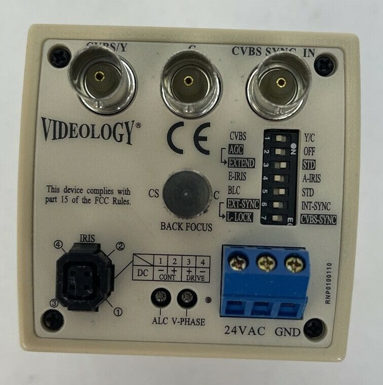 VIDEOLOGY 20A718 SECURITY CAMERA 24VAC 3.5-8mm 1:1.4 1/3"2