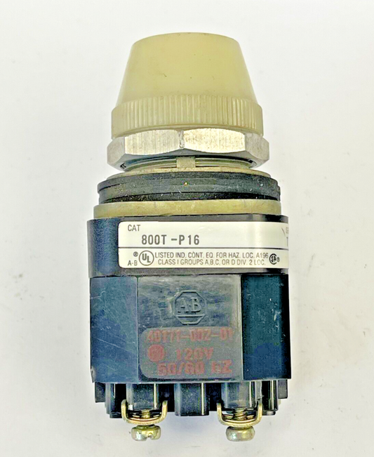 ALLEN BRADLEY 800T-P16 -SER T-PILOT LIGHT-WHITE, 120V AC 50/60 Hz, 755/1866 LAMP0