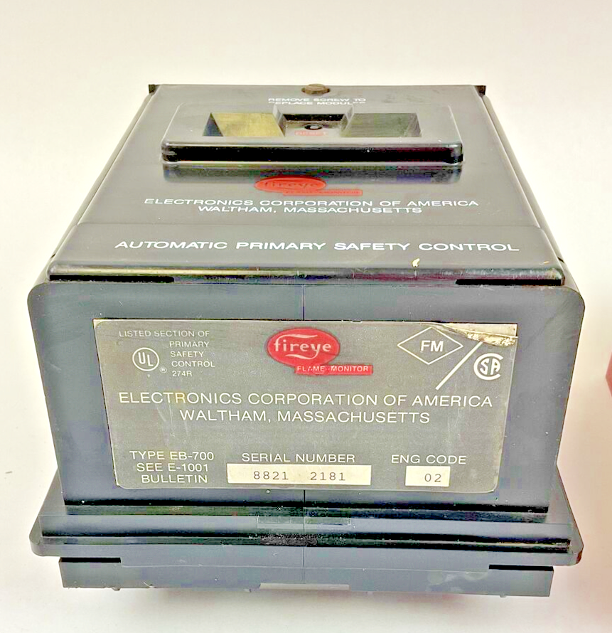 FIREYE EB-700 SAFETY CONTROLLER E1R1 FLAME AMP, EP160 PROGRAMMER, ED500 DISPLAY2