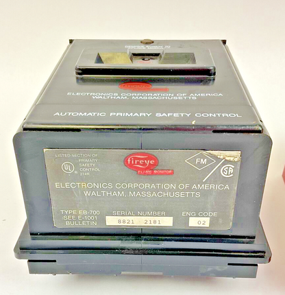 FIREYE EB-700 SAFETY CONTROLLER E1R1 FLAME AMP, EP160 PROGRAMMER, ED500 DISPLAY2