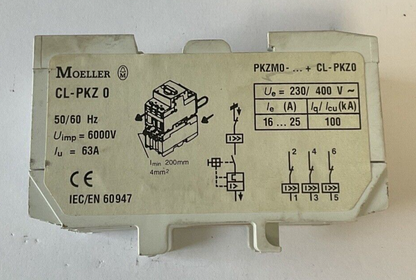 MOELLER CL-PKZ 0 CURRENT LIMITER 50/60HZ 63A 600VAC1