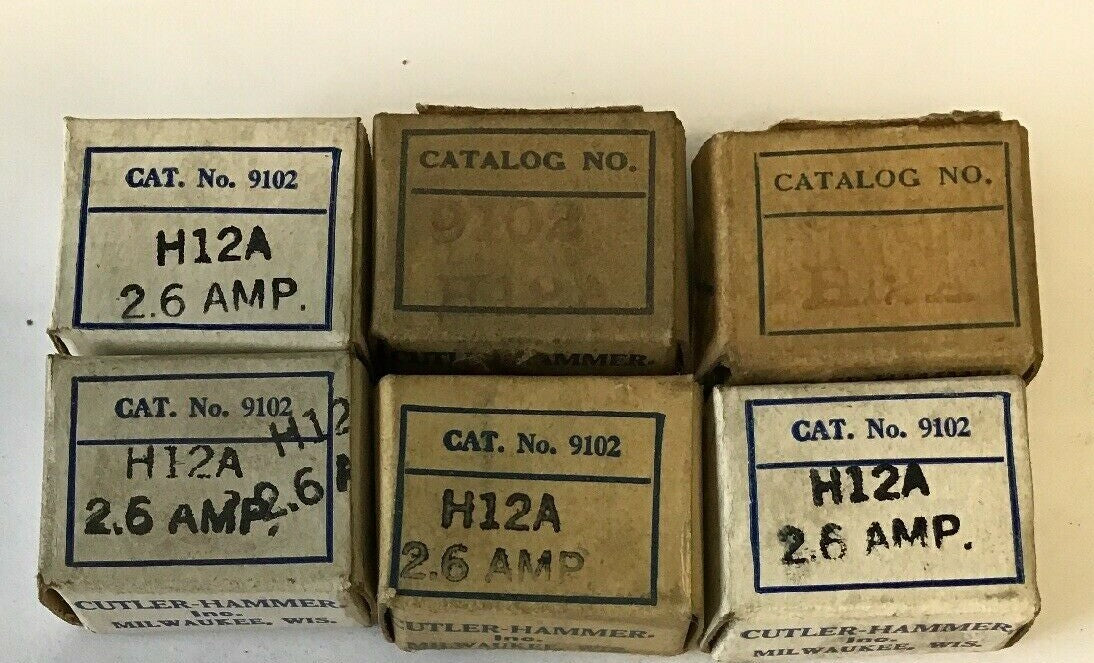 CUTLER HAMMER 9102 H12A 2.6AMP HEATER****LOTOF6****0