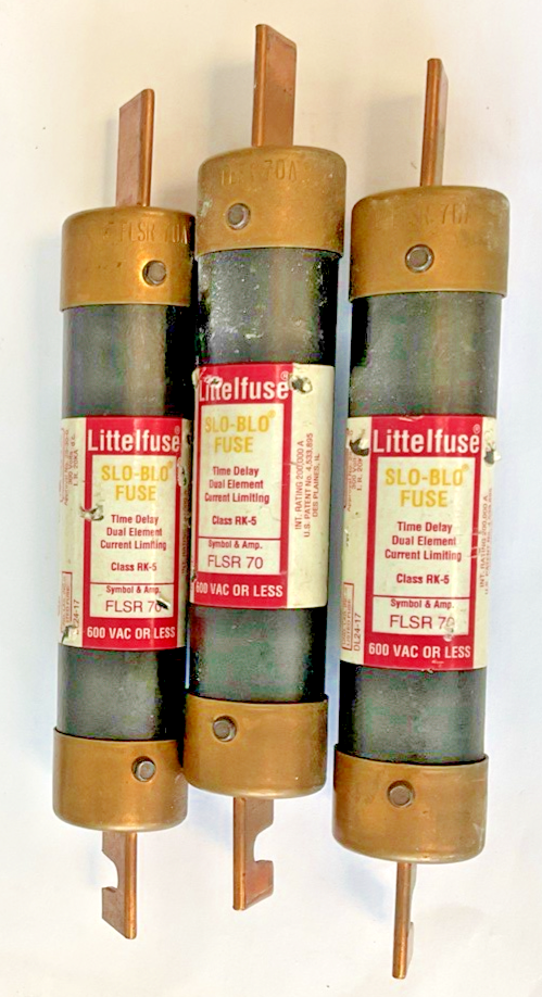 LITTLEFUSE FLSR70 FUSE TIME DELAY 600VAC CLASS RK-5 SLO-BLO ***LOTOF3***0