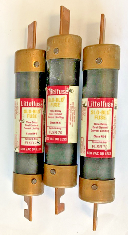 LITTLEFUSE FLSR70 FUSE TIME DELAY 600VAC CLASS RK-5 SLO-BLO ***LOTOF3***0