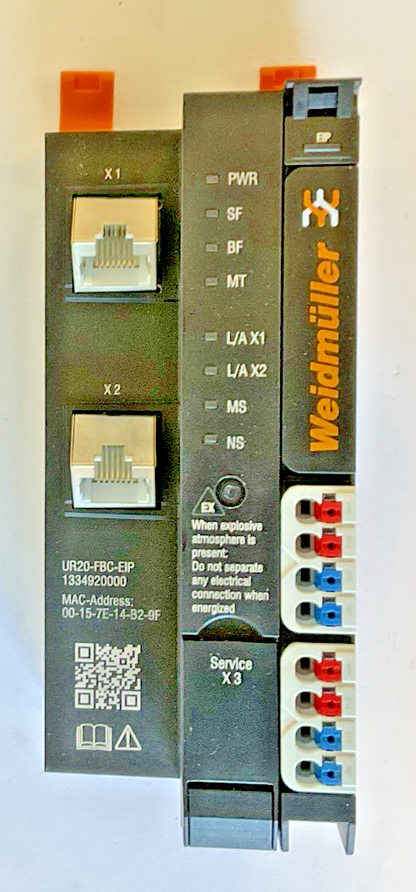 WEIDMULLER UR20-FBC-EIP ETHERNET GATEWAY HW:01.21.000