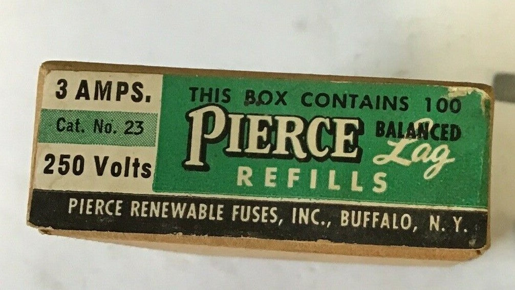 PIERCE 23 RENEWABLE FUSE LINKS 3A 250 VOLT REFILLS****LOTOF100***1