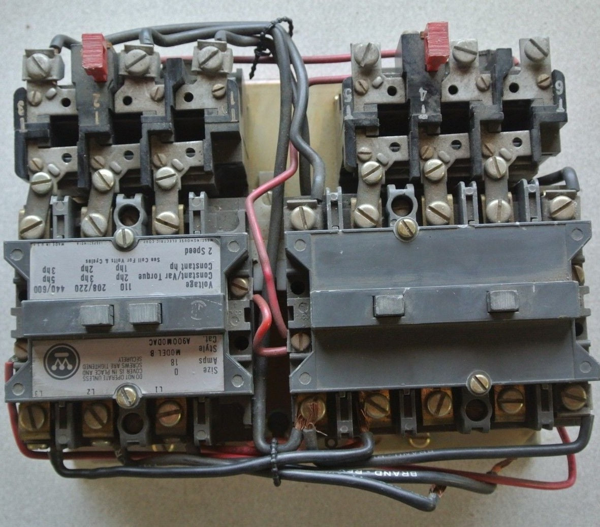 WESTINGHOUSE A900M0DAC / 505C806G01 - MODEL B - SIZE 0 STARTER 110/120V COIL 0